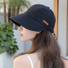 Load image into Gallery viewer, Summer Wide Brim Fisherman Hat Women Foldable Sunshade Visors Fisherman Cap Female Adjustable Outdoor Sports Bucket Panama Cap