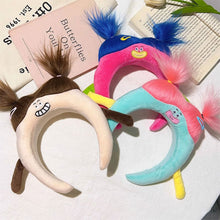 Load image into Gallery viewer, Creative Hairstyle Hair Hoop Funny Ugly Doll Hair Band Y2K Cartoon Soft Fleece Headband Washing Face Hair Holder Accessories
