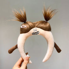 Load image into Gallery viewer, Creative Hairstyle Hair Hoop Funny Ugly Doll Hair Band Y2K Cartoon Soft Fleece Headband Washing Face Hair Holder Accessories