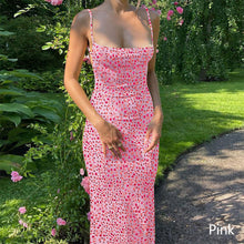 Load image into Gallery viewer, 2024 Trendy Retro Sexy Sleeveless Floral Printed Bodycon Backless Slip Long Dress Summer Casual Women Low Cut Bodycon Maxi Dress for Club Party