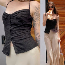 Load image into Gallery viewer, Sweet Girls Hollowed White Black Soft Fabric Tank 2024 Summer Fashion Ladies Solid Color Sleeveless Slim Lace Women Chic Crop Top