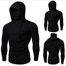 Load image into Gallery viewer, New Men Fitness Large Mask Tracksuit Running Sport Hoodie Gym Joggers Cycling Outdoor Workout Training Shirts Long Sleeve Hoodies With Mask Sweatshirt