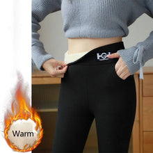 Load image into Gallery viewer, Winter Women Leggings Elastic Warm Pants Hight Waist Leggings Women Solid Color Legging Comfortable Keep Warm Stretchy Legging