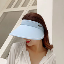 Load image into Gallery viewer, Women Summer Sun Hat Wide Brim Empty Top Ponytail Cap Beach UV Protection Outdoor Sunscreen Visors Folding Sunshade Girl Bonnet