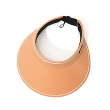 Load image into Gallery viewer, Women Summer Sun Hat Wide Brim Empty Top Ponytail Cap Beach UV Protection Outdoor Sunscreen Visors Folding Sunshade Girl Bonnet