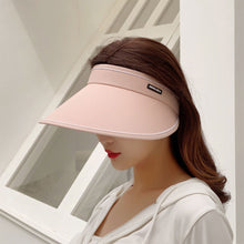 Load image into Gallery viewer, Women Summer Sun Hat Wide Brim Empty Top Ponytail Cap Beach UV Protection Outdoor Sunscreen Visors Folding Sunshade Girl Bonnet