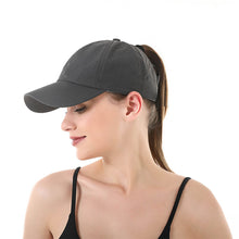 Load image into Gallery viewer, 2024 New Women Ponytail Baseball Caps Criss Cross Messy Bun Snapback Hat Ponycap Trucker Hats Adjustable Outdoor Sports