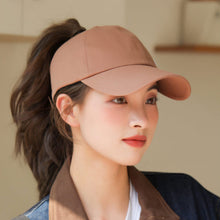Load image into Gallery viewer, Summer Half Empty Top Hat Women Cotton Adjustable Visor UV Protection Solid Color Sports Caps Sunscreen Hiking Cap
