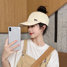 Load image into Gallery viewer, Summer Half Empty Top Hat Women Cotton Adjustable Visor UV Protection Solid Color Sports Caps Sunscreen Hiking Cap
