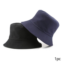 Load image into Gallery viewer, Summer New Cotton TwoSided Fisherman Hats Solid Color Bucket Hat Unisex Cap Sun Hats Outdoor Hat Panama Hat Sun Cap