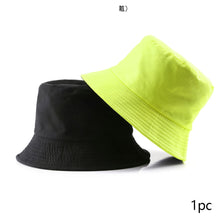 Load image into Gallery viewer, Summer New Cotton TwoSided Fisherman Hats Solid Color Bucket Hat Unisex Cap Sun Hats Outdoor Hat Panama Hat Sun Cap