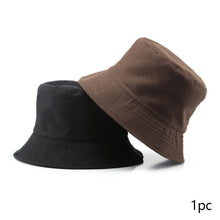 Load image into Gallery viewer, Summer New Cotton TwoSided Fisherman Hats Solid Color Bucket Hat Unisex Cap Sun Hats Outdoor Hat Panama Hat Sun Cap
