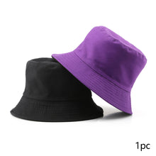 Load image into Gallery viewer, Summer New Cotton TwoSided Fisherman Hats Solid Color Bucket Hat Unisex Cap Sun Hats Outdoor Hat Panama Hat Sun Cap