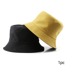 Load image into Gallery viewer, Summer New Cotton TwoSided Fisherman Hats Solid Color Bucket Hat Unisex Cap Sun Hats Outdoor Hat Panama Hat Sun Cap