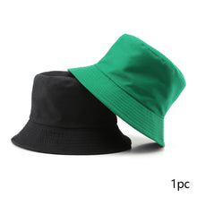 Load image into Gallery viewer, Summer New Cotton TwoSided Fisherman Hats Solid Color Bucket Hat Unisex Cap Sun Hats Outdoor Hat Panama Hat Sun Cap