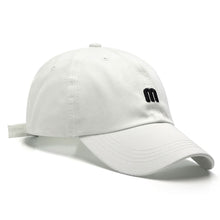 Load image into Gallery viewer, Adjustable Hat M letter Embroidery Peaked Cap Casual Outdoor Plain Baseball Unisex Cap Baseball Basic Cap Solid Color Cotton Sunhat