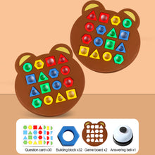 Load image into Gallery viewer, Cute Bear Children Geometric Shape Color Matching 3d Puzzle Baby Montessori Learning Board Game For Children Gift
