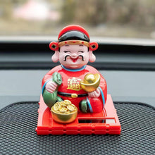 Load image into Gallery viewer, Creative Car Interior Decoration Solar Energy Decoration Shaking Head The God of Wealth Shape Cartoon Gift Decoration