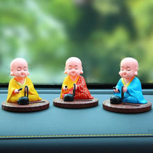 Load image into Gallery viewer, Car Buddhist Small Monk Statues Buddha Figurine Sculpture Handmade Miniatures Room Decoration Crafts Gifts Home Office Decorator