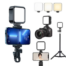 Load image into Gallery viewer, Mobile SLR Camera Beauty Light Portable RGB Atmosphere Light Desktop Live Light With Clip Tripod Hot Boot Connector