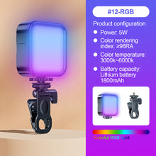 Load image into Gallery viewer, Mobile SLR Camera Beauty Light Portable RGB Atmosphere Light Desktop Live Light With Clip Tripod Hot Boot Connector