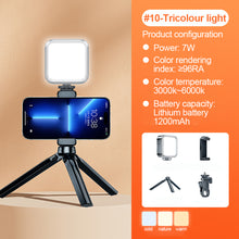 Load image into Gallery viewer, Mobile SLR Camera Beauty Light Portable RGB Atmosphere Light Desktop Live Light With Clip Tripod Hot Boot Connector