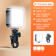 Load image into Gallery viewer, Mobile SLR Camera Beauty Light Portable RGB Atmosphere Light Desktop Live Light With Clip Tripod Hot Boot Connector