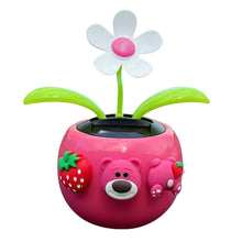 Load image into Gallery viewer, Solar Powered Dancing Shaking Head Cartoon Sun Flower Pot Car Ornament Automobile Auto Dashboard Decoration Cute Car Accessories