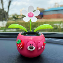 Load image into Gallery viewer, Solar Powered Dancing Shaking Head Cartoon Sun Flower Pot Car Ornament Automobile Auto Dashboard Decoration Cute Car Accessories