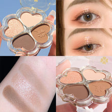 Load image into Gallery viewer, 4 Colors Eye Shadow Plate Cosmetics Pearly Eyeshadow Palettes Eyes Makeup Shiny Glitter Korean Art Eyeshadow Makeup Palettes
