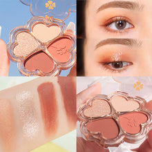 Load image into Gallery viewer, 4 Colors Eye Shadow Plate Cosmetics Pearly Eyeshadow Palettes Eyes Makeup Shiny Glitter Korean Art Eyeshadow Makeup Palettes