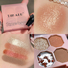 Load image into Gallery viewer, 4 Colors Eye Shadow Plate Cosmetics Pearly Eyeshadow Palettes Eyes Makeup Shiny Glitter Korean Art Eyeshadow Makeup Palettes