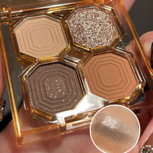 Load image into Gallery viewer, 4 Colors Eye Shadow Plate Cosmetics Pearly Eyeshadow Palettes Eyes Makeup Shiny Glitter Korean Art Eyeshadow Makeup Palettes