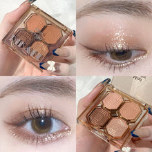 Load image into Gallery viewer, 4 Colors Eye Shadow Plate Cosmetics Pearly Eyeshadow Palettes Eyes Makeup Shiny Glitter Korean Art Eyeshadow Makeup Palettes