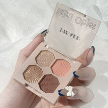 Load image into Gallery viewer, 4 Colors Eye Shadow Plate Cosmetics Pearly Eyeshadow Palettes Eyes Makeup Shiny Glitter Korean Art Eyeshadow Makeup Palettes