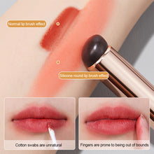 Load image into Gallery viewer, 1Pc Silicone Angled Portable Silicone Round Head Lip Brush Concealer Lipstick Brush with Cover Creative Makeup Brush Makeup Tool