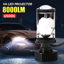 Load image into Gallery viewer, 1PC H4 Car Headlight Bulbs Projector Lens LED 8000LM CANBUS Turbo Auto Bulb High Low Light Fog Lamp Bulb 6000K