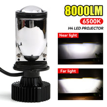 Load image into Gallery viewer, 1PC H4 Car Headlight Bulbs Projector Lens LED 8000LM CANBUS Turbo Auto Bulb High Low Light Fog Lamp Bulb 6000K