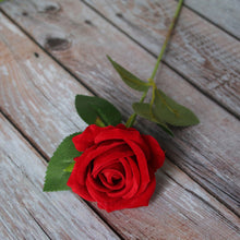 Load image into Gallery viewer, Valentine's Day Artificial Red Roses Flannelette Wedding Faux Flowers Photo Shoot Propss Silk Flower Headwear Fake Flowers
