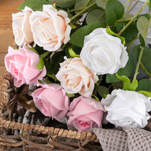 Load image into Gallery viewer, Valentine's Day Artificial Red Roses Flannelette Wedding Faux Flowers Photo Shoot Propss Silk Flower Headwear Fake Flowers