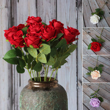 Load image into Gallery viewer, Valentine's Day Artificial Red Roses Flannelette Wedding Faux Flowers Photo Shoot Propss Silk Flower Headwear Fake Flowers