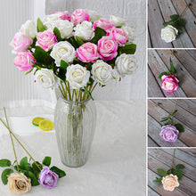 Load image into Gallery viewer, Valentine's Day Artificial Red Roses Flannelette Wedding Faux Flowers Photo Shoot Propss Silk Flower Headwear Fake Flowers