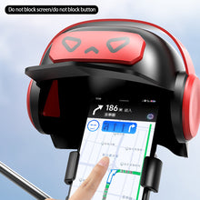 Load image into Gallery viewer, Cartoon Small Helmet Rider Motorcycle Mobile Phone Holder and Electric Bicycle Navigation Mobile Phone Holder Waterproof Sunshade