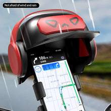 Load image into Gallery viewer, Cartoon Small Helmet Rider Motorcycle Mobile Phone Holder and Electric Bicycle Navigation Mobile Phone Holder Waterproof Sunshade