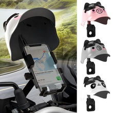 Load image into Gallery viewer, Cartoon Small Helmet Rider Motorcycle Mobile Phone Holder and Electric Bicycle Navigation Mobile Phone Holder Waterproof Sunshade