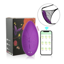 Load image into Gallery viewer, Silicone Butterfly APP Controls Powerful Clit Sucker Sucking Vibrator Invisible Silicone Women's Wearable Underwear Vibrating Egg