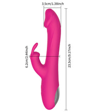 Load image into Gallery viewer, Rechargeable Double G-spot Rabbit Vibrating Massage Stick for Women Retractable Vibrator Sex Toys