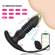 Load image into Gallery viewer, Silicone Anal Expansion Men and Women Back Court APP Remote Control Retractable Double Ring Locking Sperm Ring Anal Silicone Anal Plug