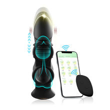 Load image into Gallery viewer, Silicone Anal Expansion Men and Women Back Court APP Remote Control Retractable Double Ring Locking Sperm Ring Anal Silicone Anal Plug