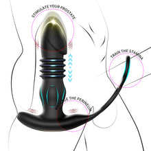 Load image into Gallery viewer, Silicone Anal Expansion Men and Women Back Court APP Remote Control Retractable Double Ring Locking Sperm Ring Anal Silicone Anal Plug